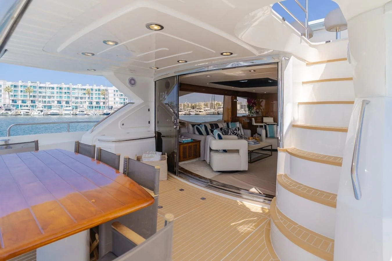 inside of a boat aboard INDECENT PROPOSAL 4 Yacht for Sale
