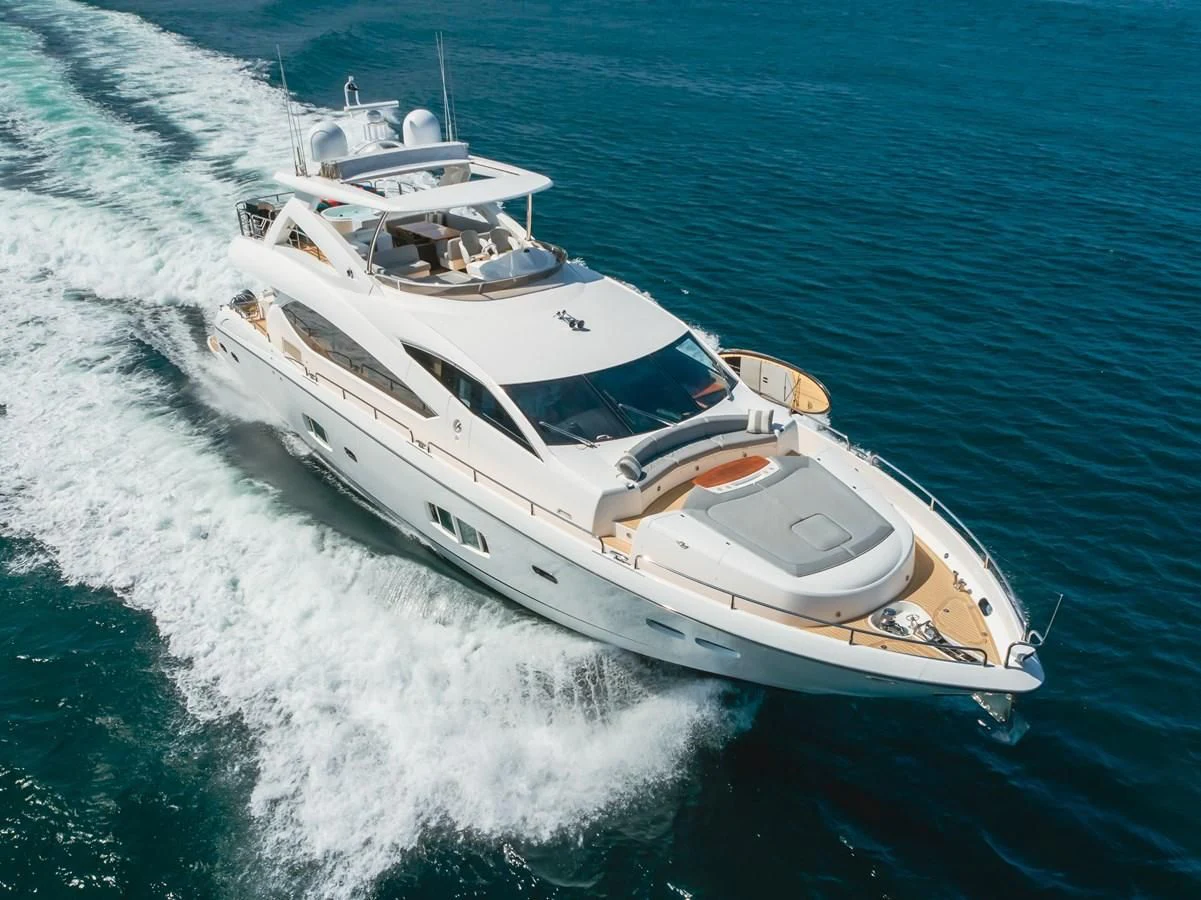 a boat on the water aboard INDECENT PROPOSAL 4 Yacht for Sale
