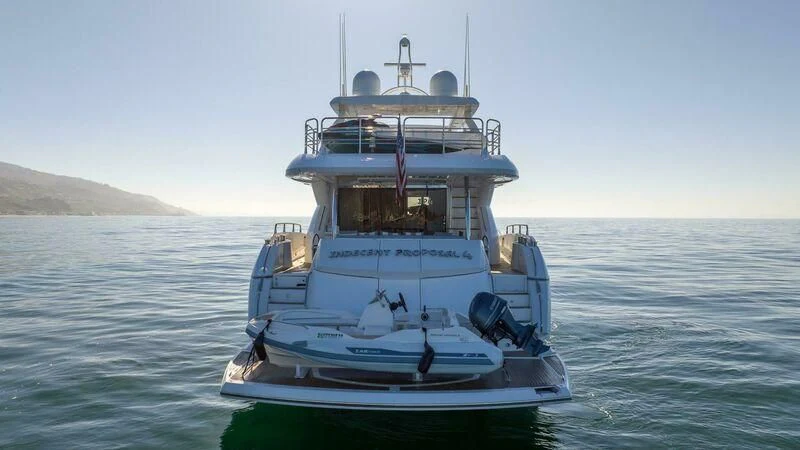 a boat in the water aboard INDECENT PROPOSAL 4 Yacht for Sale