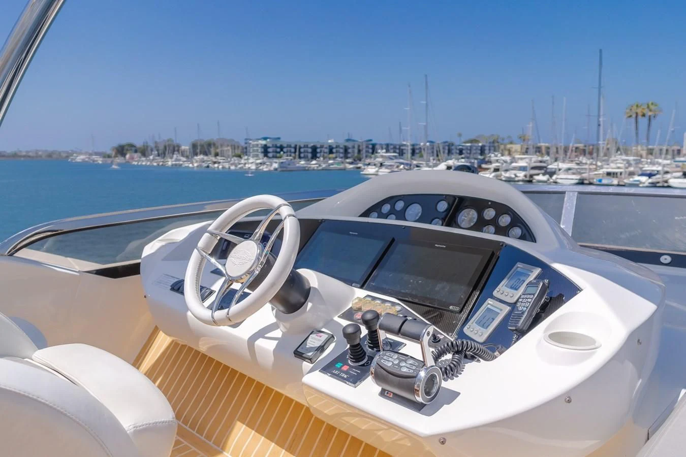 the inside of a car aboard INDECENT PROPOSAL 4 Yacht for Sale