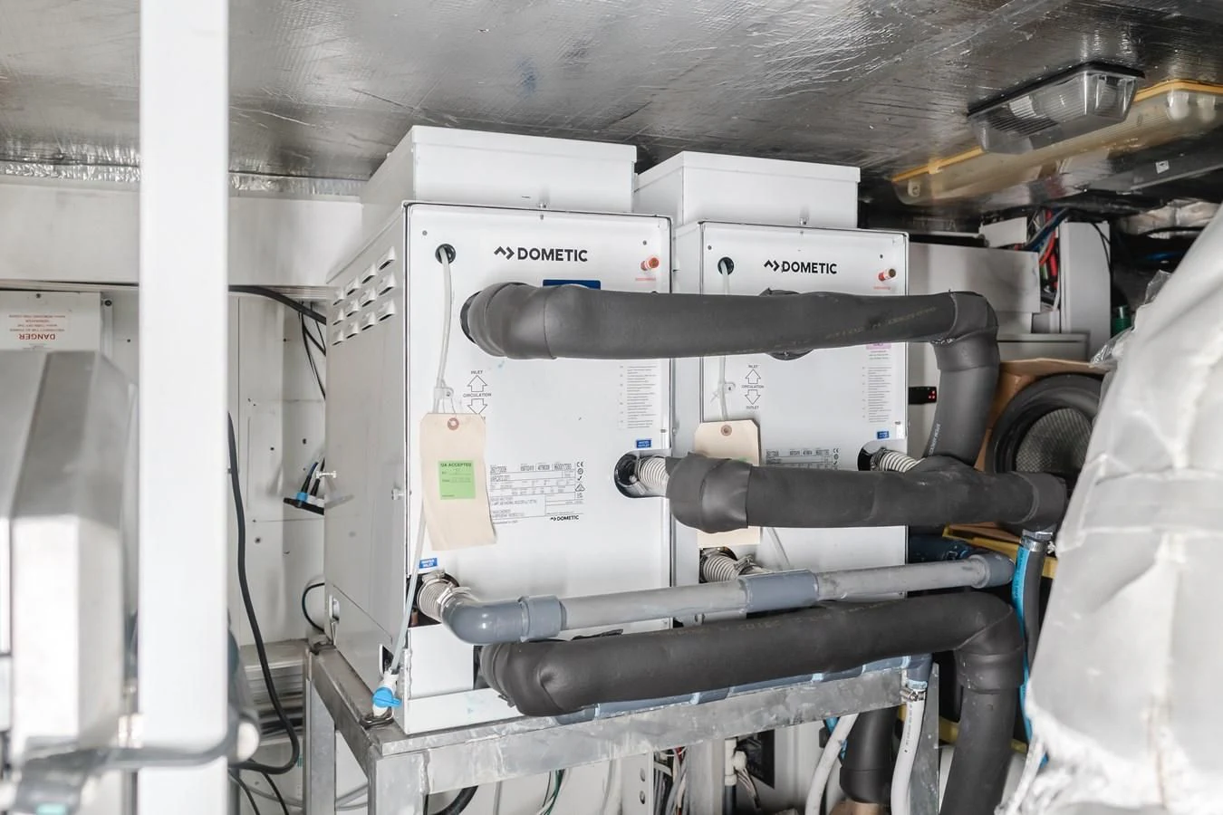 a machine with a large metal pipe aboard INDECENT PROPOSAL 4 Yacht for Sale