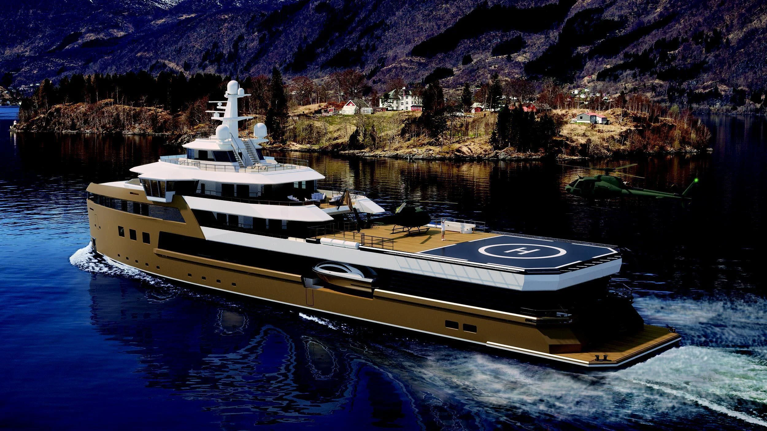 a boat on the water aboard LA DATCHA Yacht for Sale