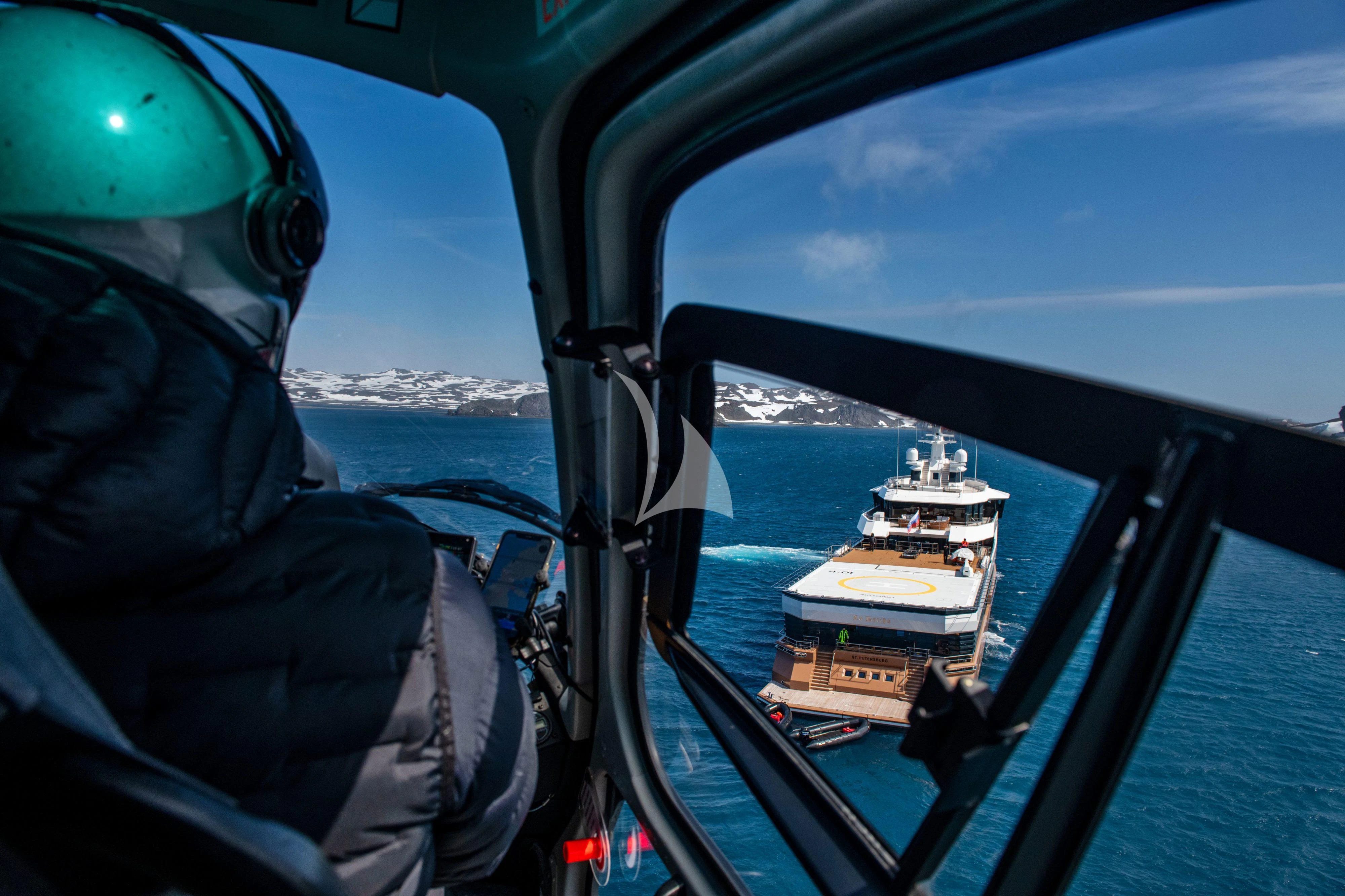 a boat on the water aboard LA DATCHA Yacht for Sale