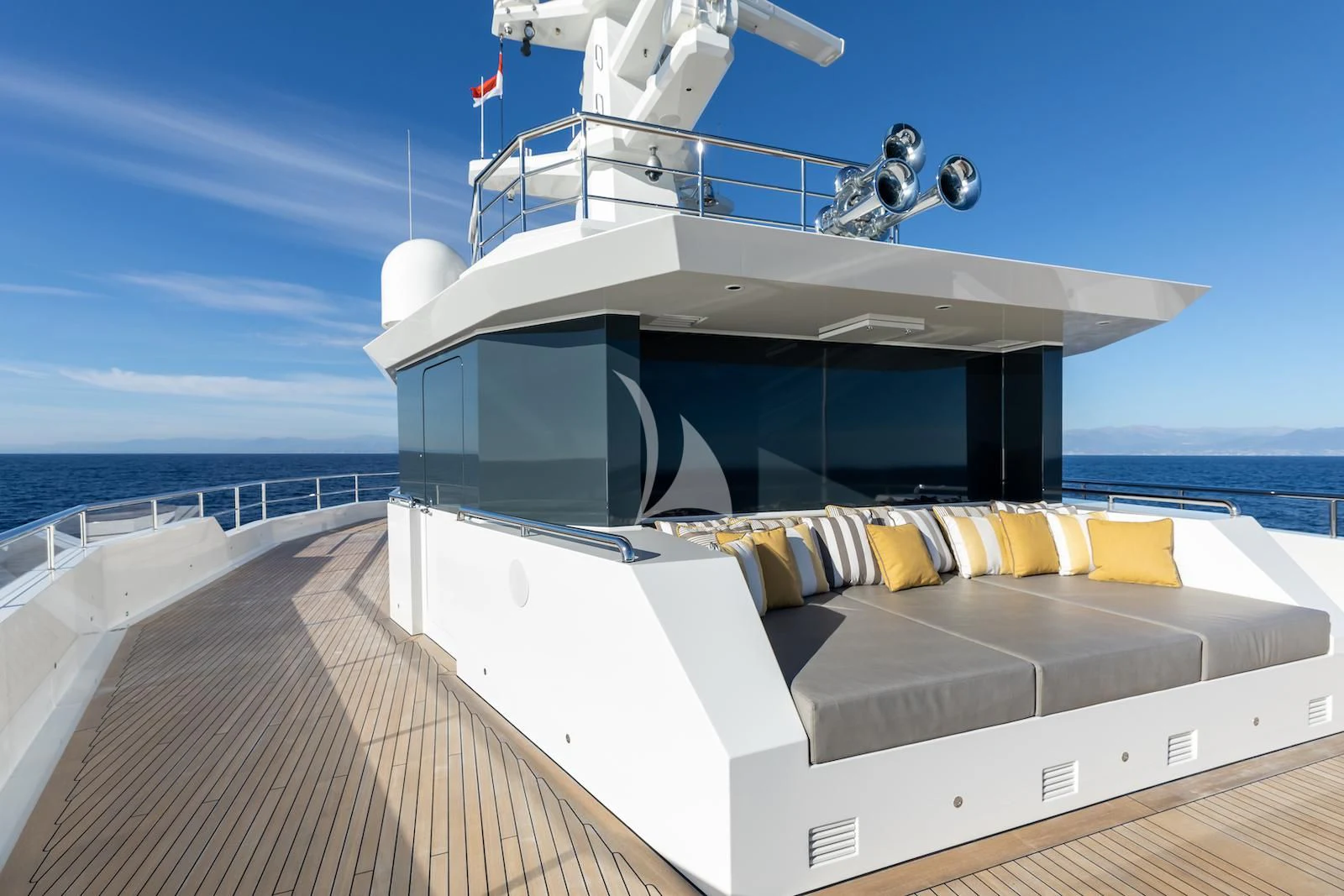 a boat on the water aboard LA DATCHA Yacht for Sale