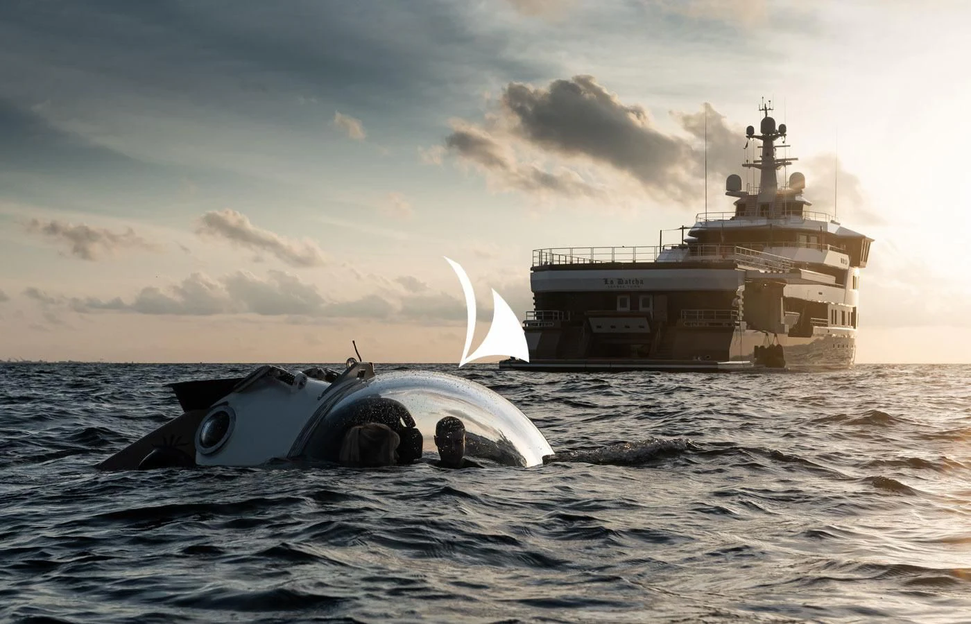 a boat in the water aboard LA DATCHA Yacht for Sale