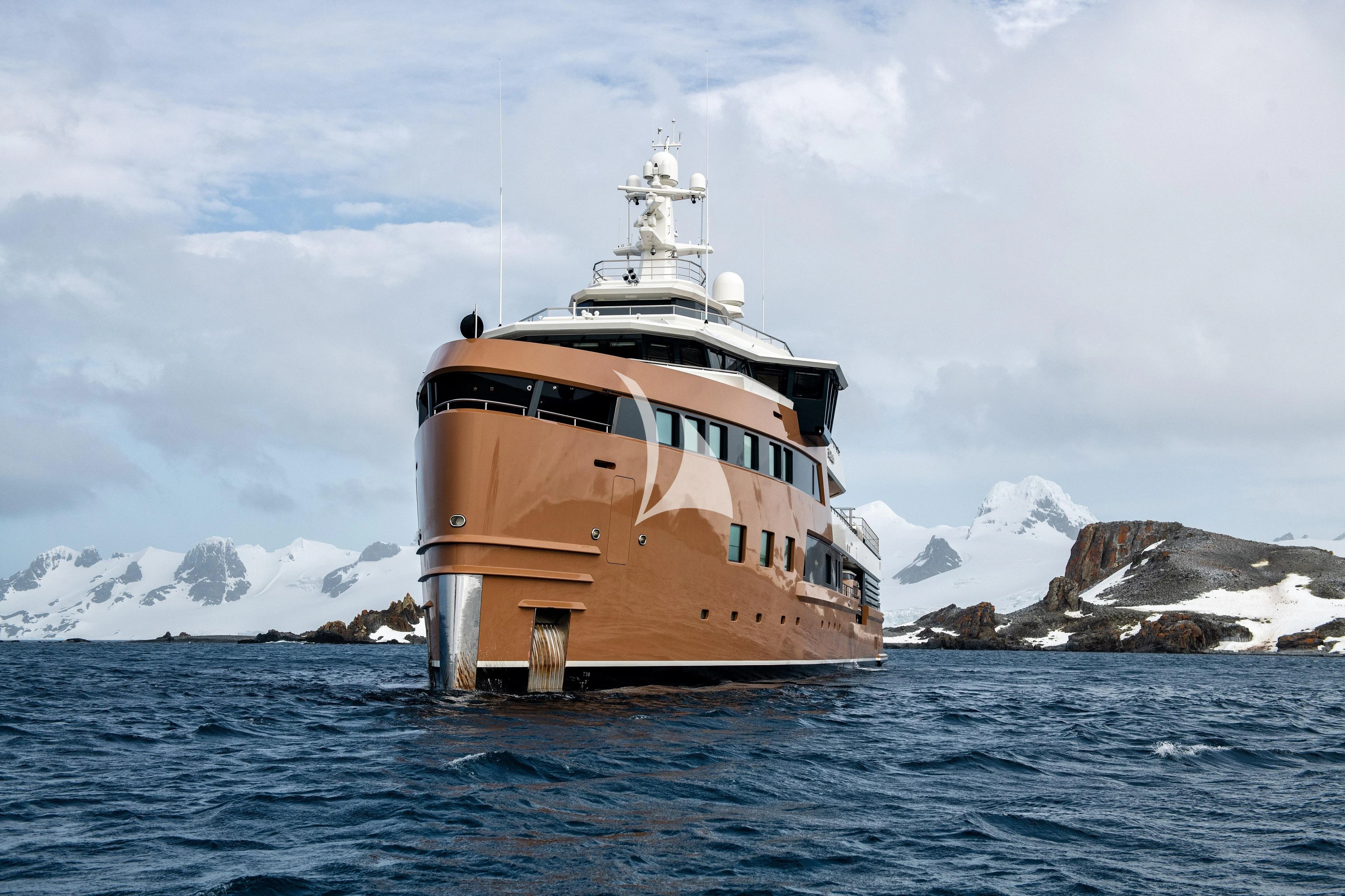 a boat in the water aboard LA DATCHA Yacht for Sale