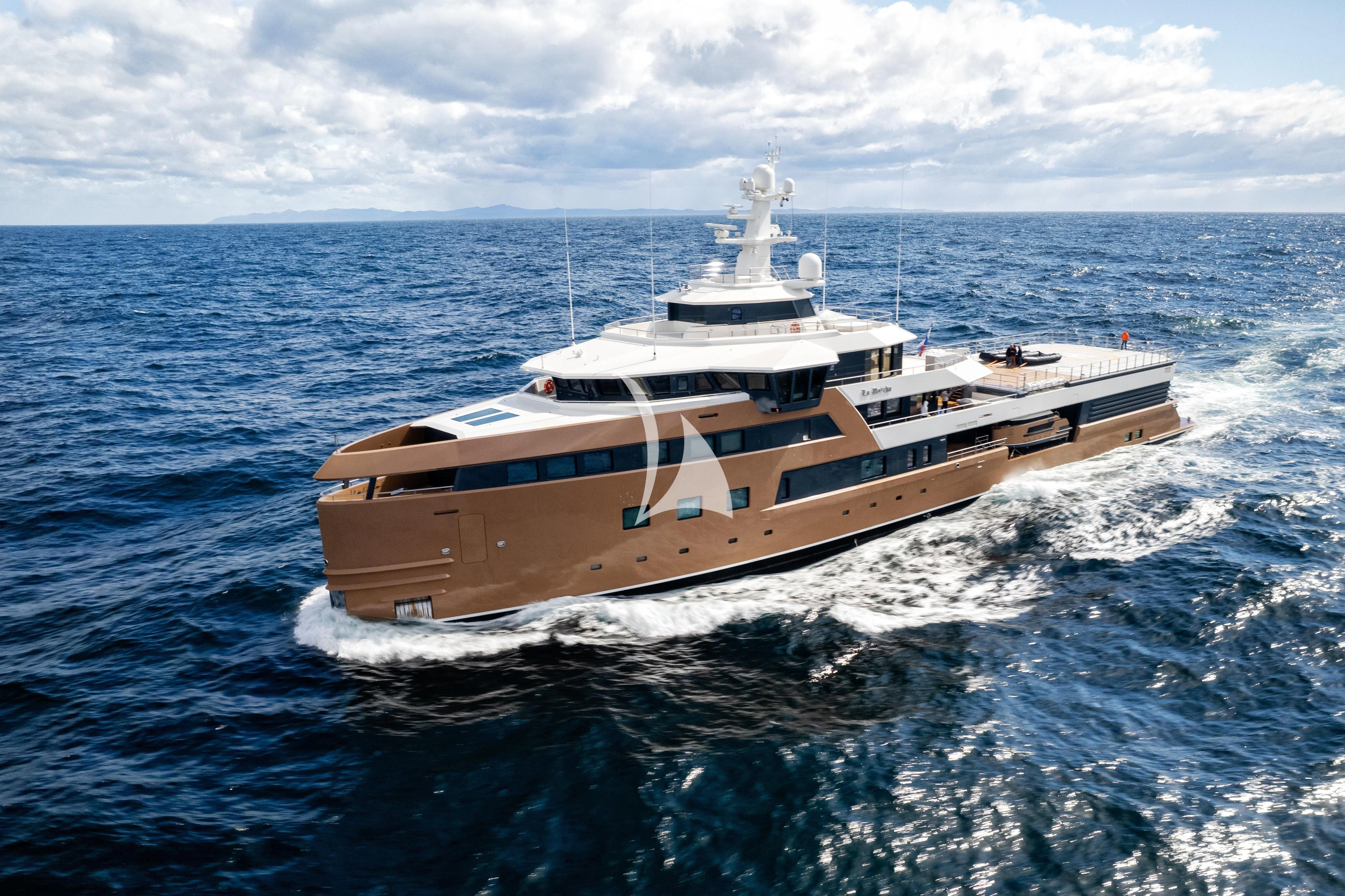 a ship on the water aboard LA DATCHA Yacht for Sale