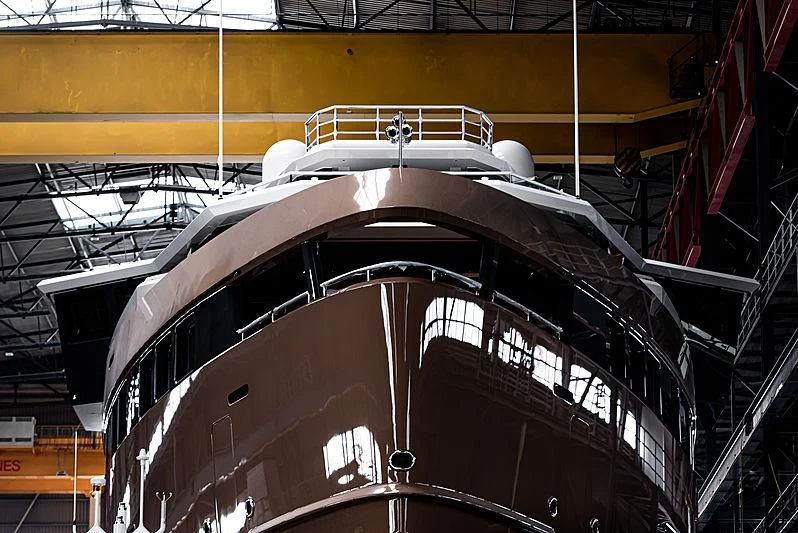 a large metal object aboard LA DATCHA Yacht for Sale