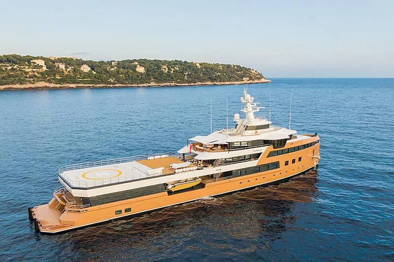 a boat on the water aboard LA DATCHA Yacht for Sale