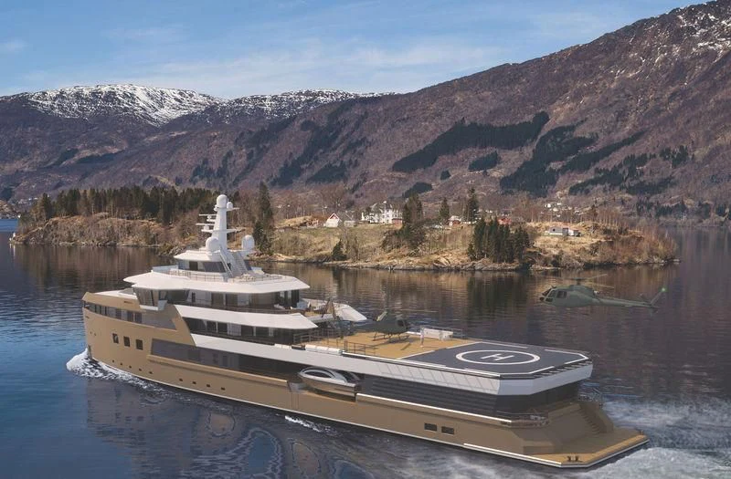 a boat on a lake aboard LA DATCHA Yacht for Sale