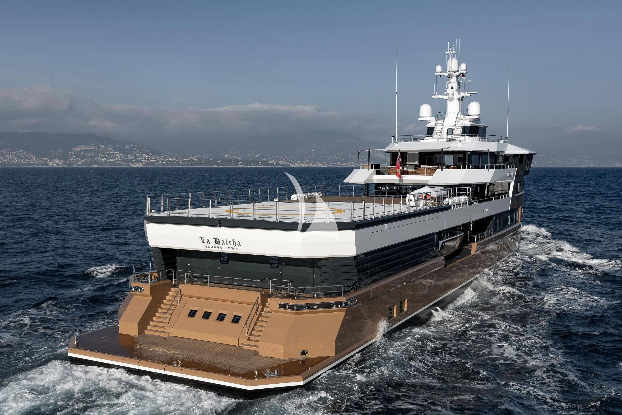 a ship on the water aboard LA DATCHA Yacht for Sale