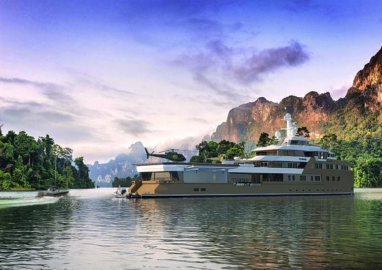 a boat on the water aboard LA DATCHA Yacht for Sale