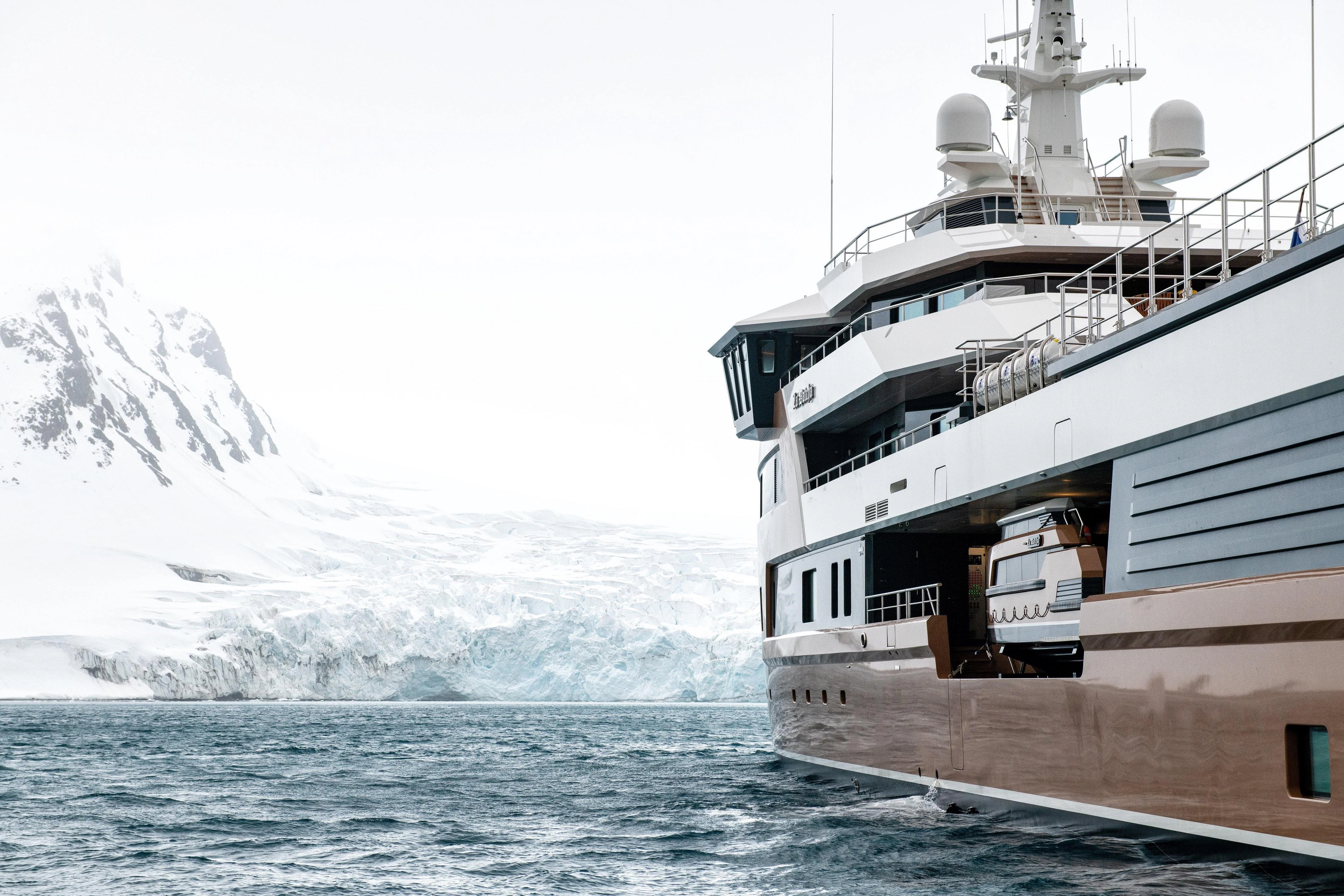 a ship in the water aboard LA DATCHA Yacht for Sale