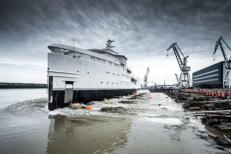 a boat on the water aboard LA DATCHA Yacht for Sale
