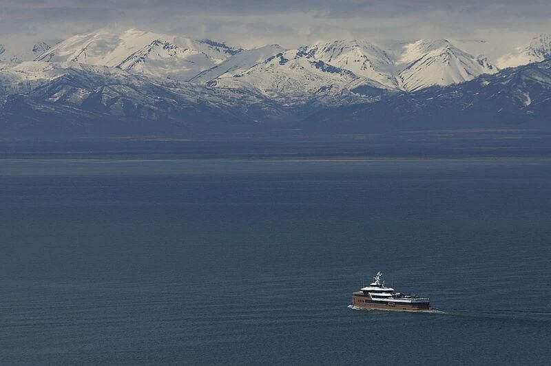 a boat in the water aboard LA DATCHA Yacht for Sale
