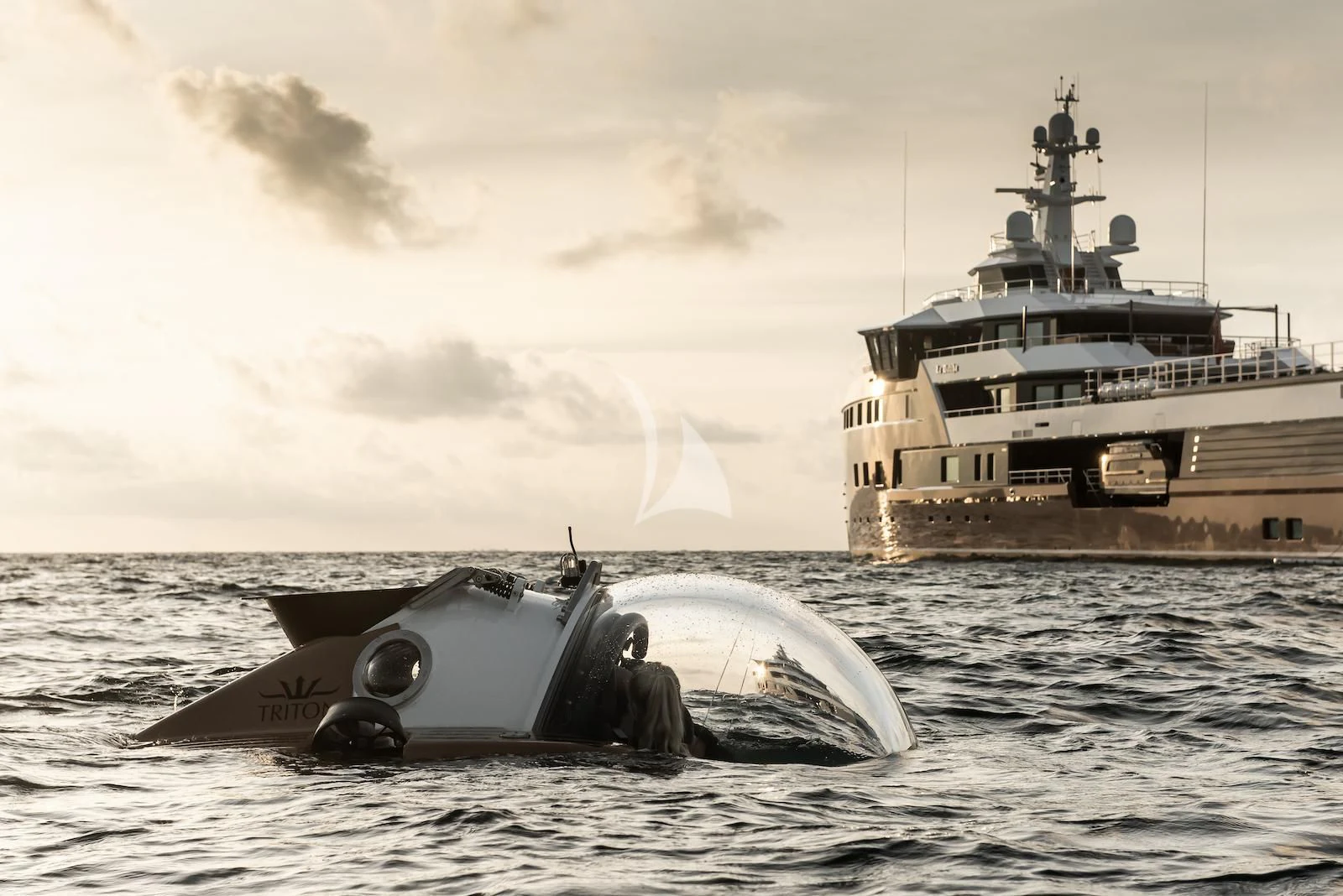 a boat in the water aboard LA DATCHA Yacht for Sale