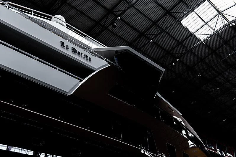 a model of a space ship aboard LA DATCHA Yacht for Sale