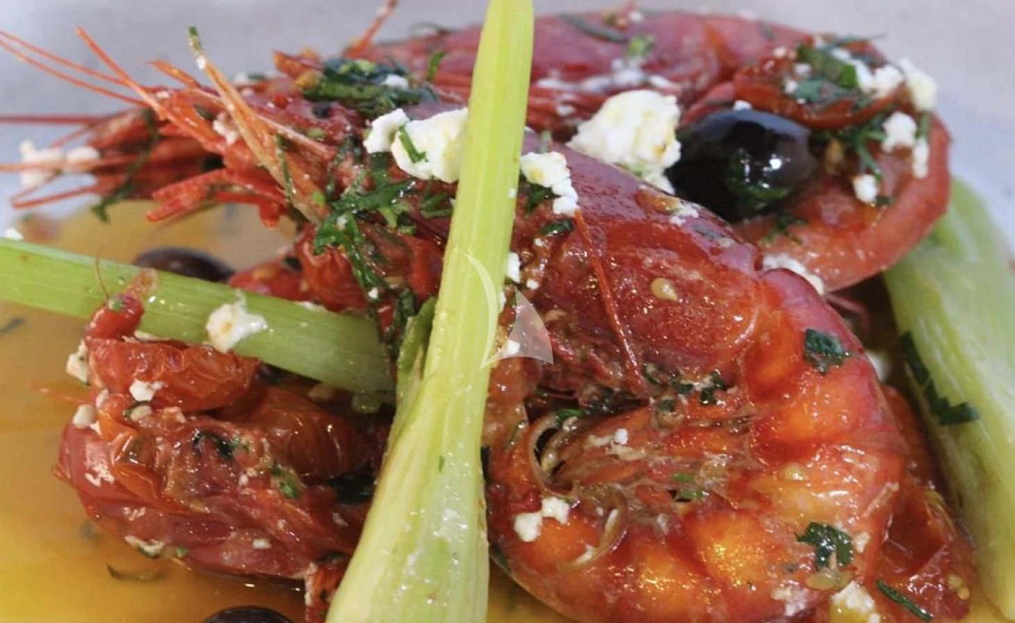 a plate of food aboard LA DATCHA Yacht for Sale