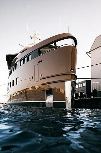 a boat in the water aboard LA DATCHA Yacht for Sale