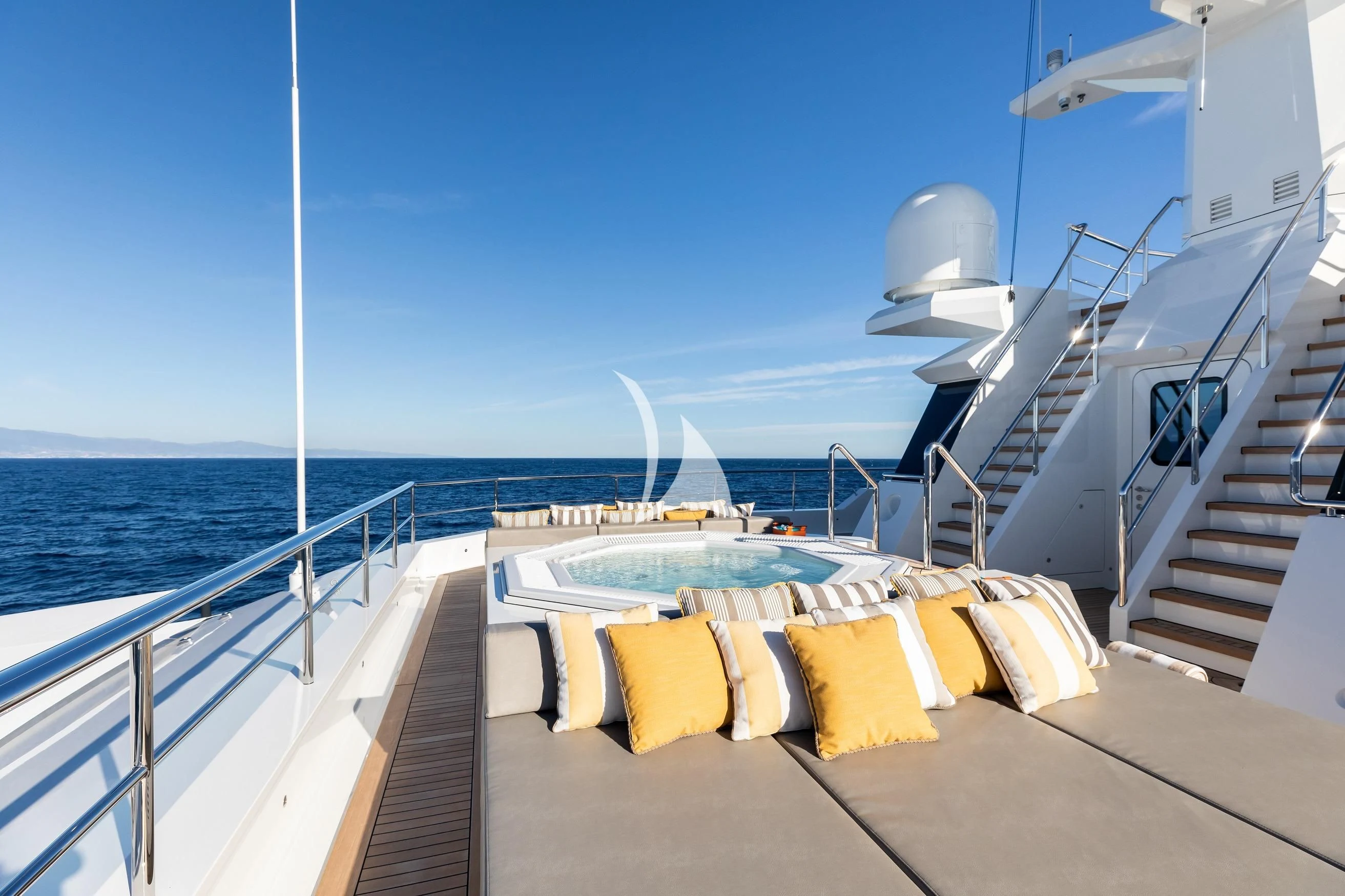 a boat on the water aboard LA DATCHA Yacht for Sale