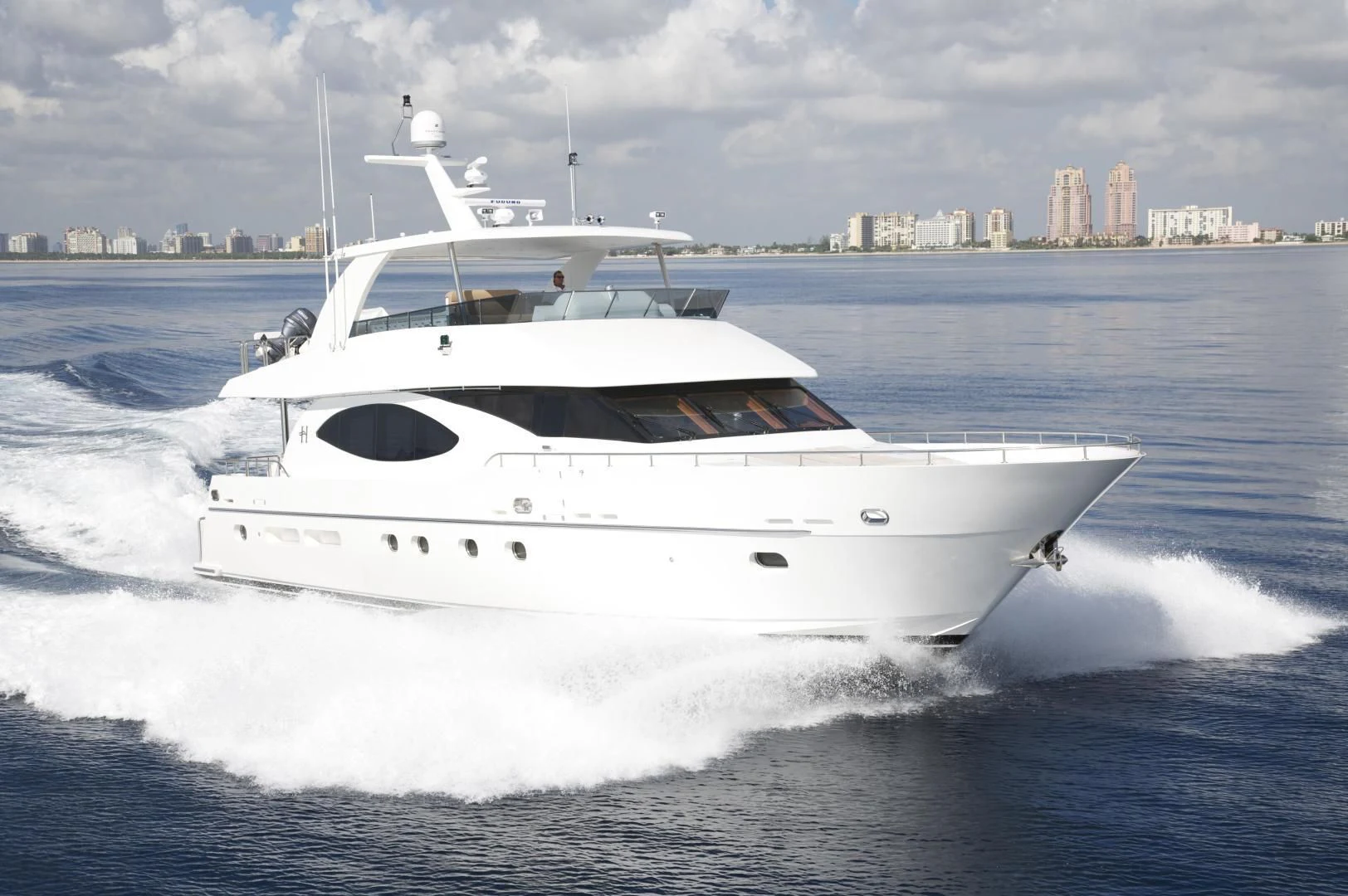 a white yacht on the water aboard LADY C II Yacht for Sale