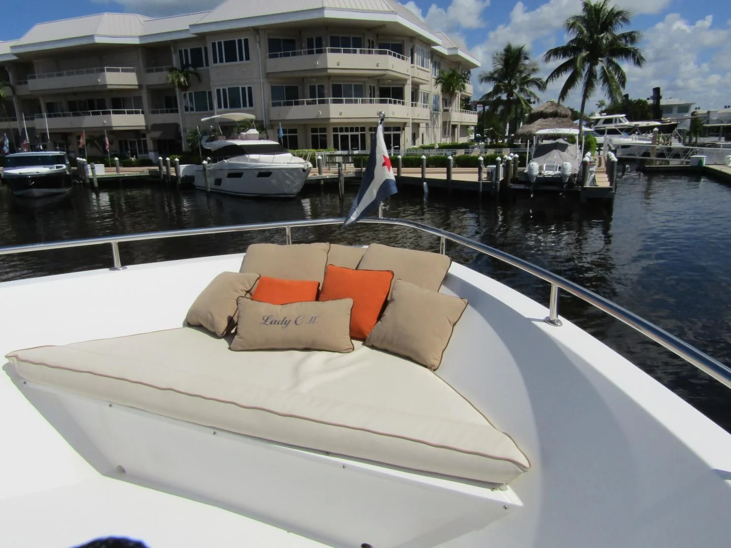 a boat on the water aboard LADY C II Yacht for Sale