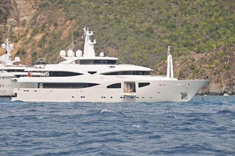 a white yacht in the water aboard MARAYA Yacht for Sale