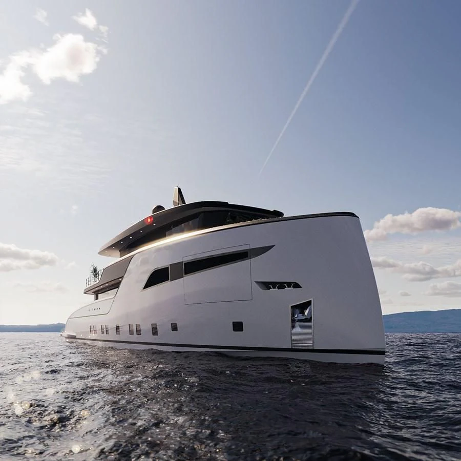 a white yacht in the water aboard TERRANOVA 41 Yacht for Sale