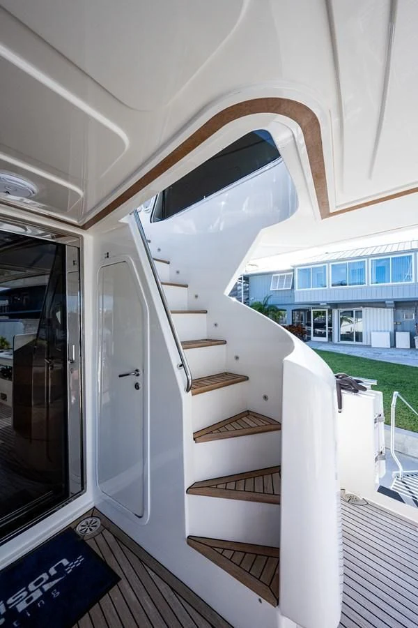 a white door with a window aboard EVERYTHING GOOD Yacht for Sale