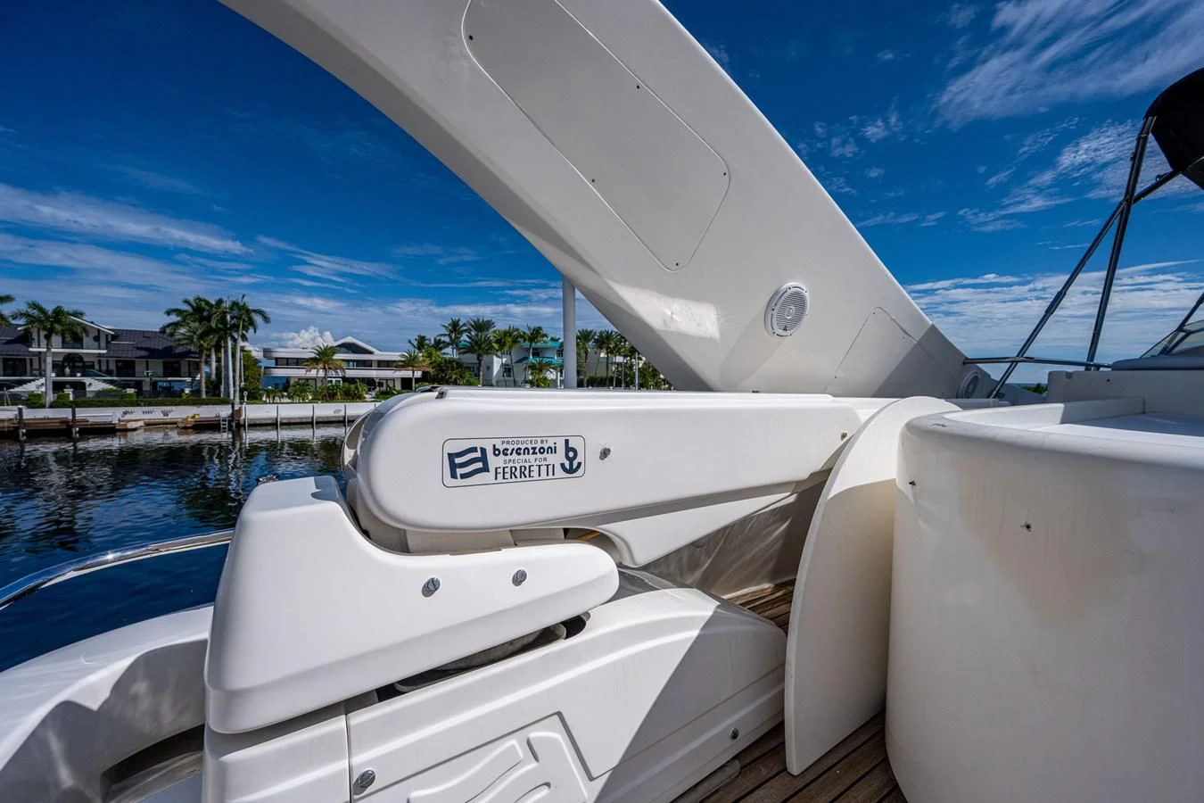 a white boat on the water aboard EVERYTHING GOOD Yacht for Sale