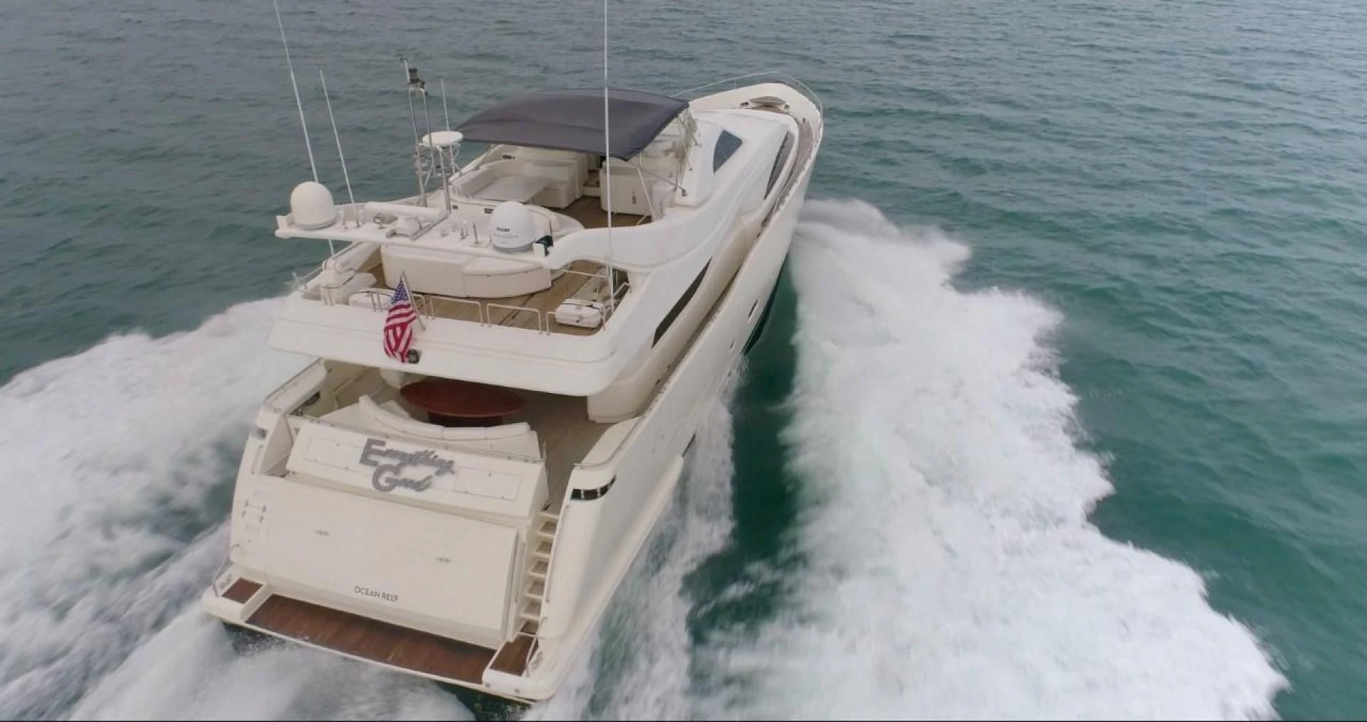 a boat on the water aboard EVERYTHING GOOD Yacht for Sale