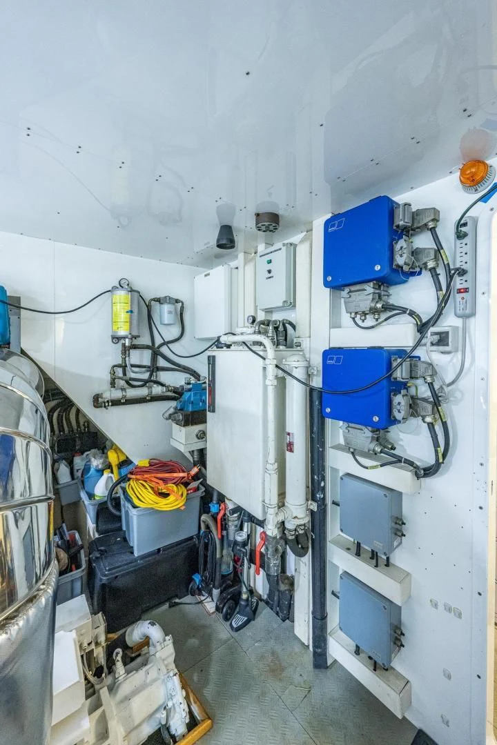 a room with machinery aboard EVERYTHING GOOD Yacht for Sale