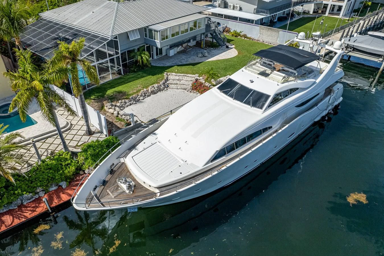 a high angle view of a boat aboard EVERYTHING GOOD Yacht for Sale