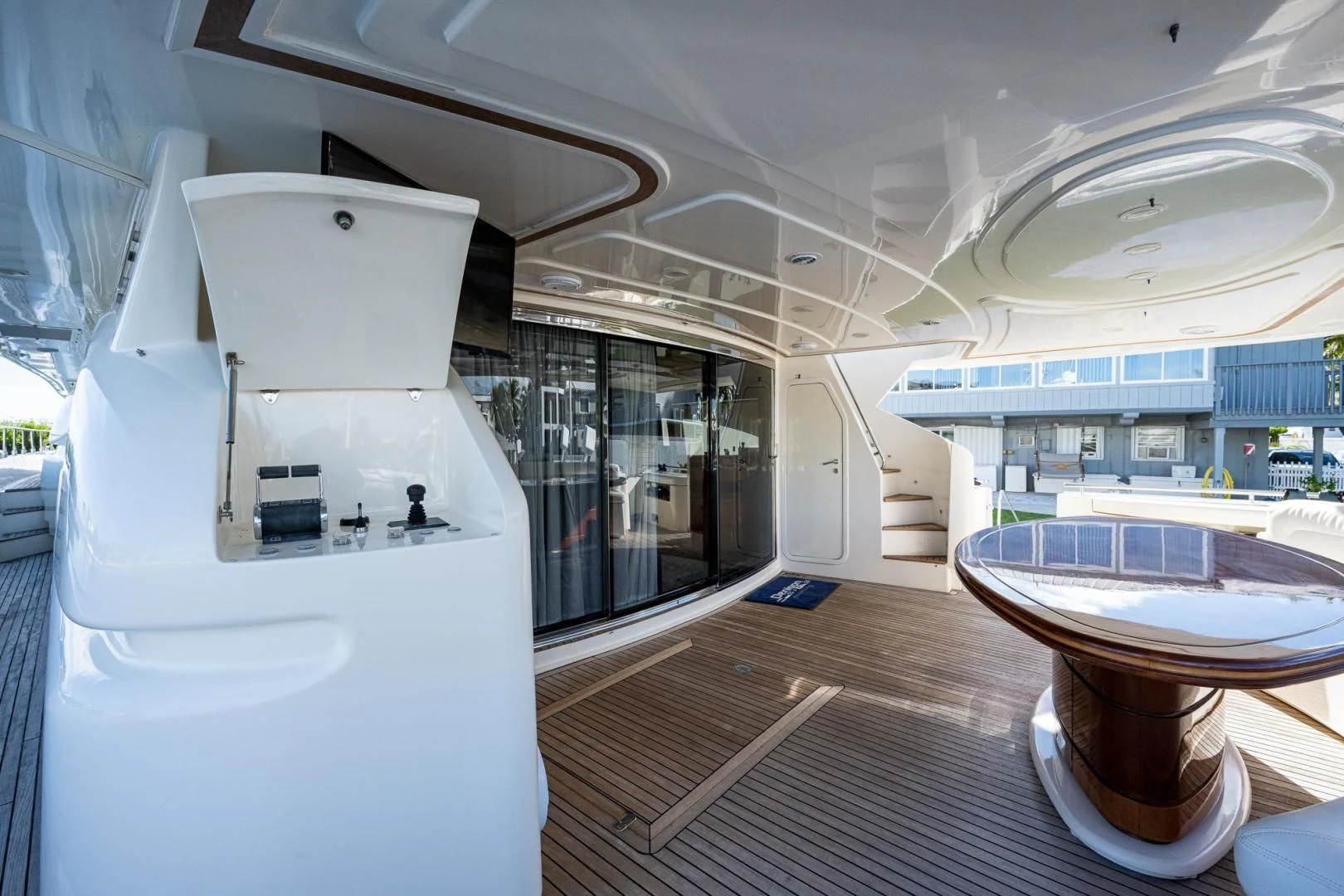 a room with a large white refrigerator aboard EVERYTHING GOOD Yacht for Sale