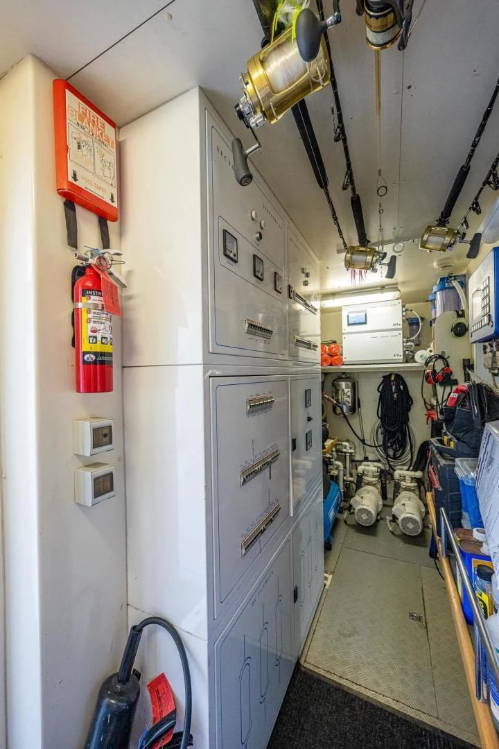 a room with a lot of equipment aboard EVERYTHING GOOD Yacht for Sale