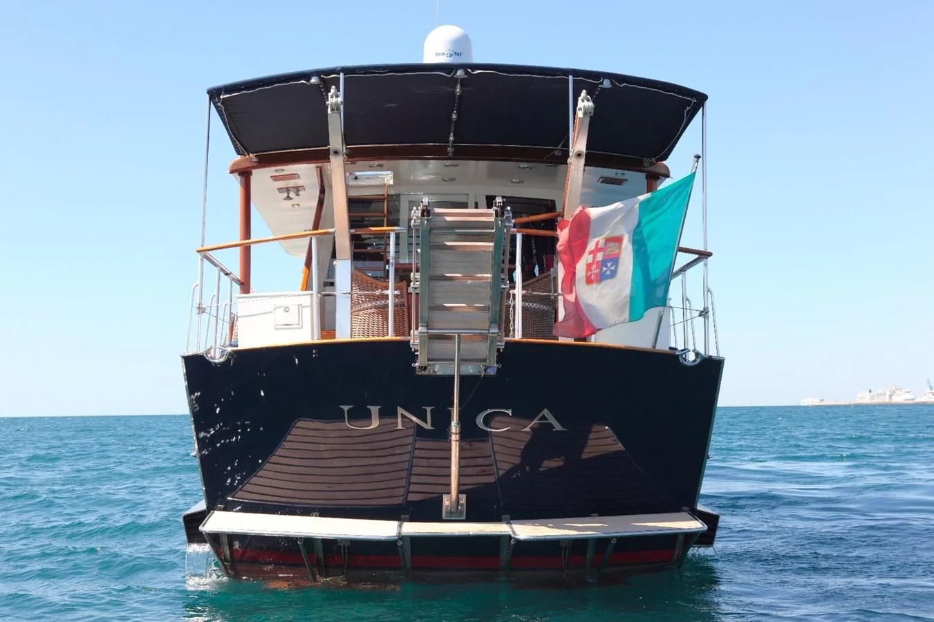a boat on the water aboard UNICA Yacht for Sale