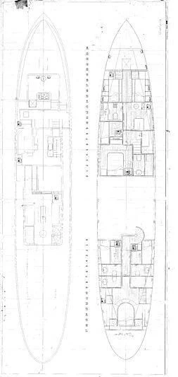 diagram, engineering drawing aboard SEALION Yacht for Sale