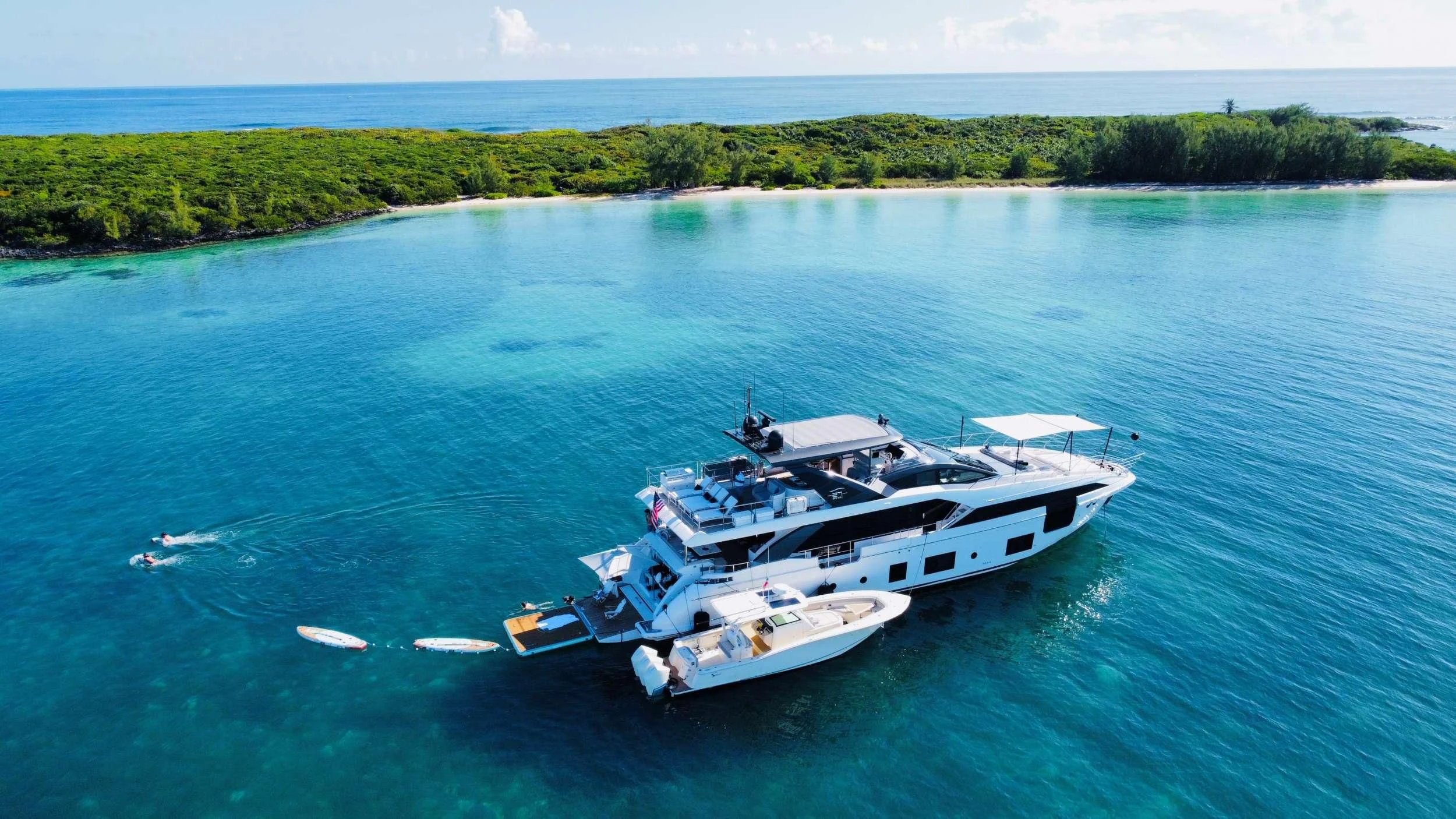 a boat on the water aboard SEA OWL Yacht for Sale