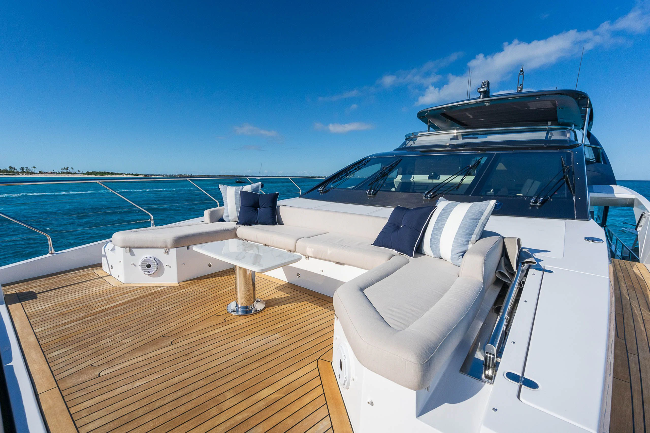 the front of a boat aboard SEA OWL Yacht for Sale