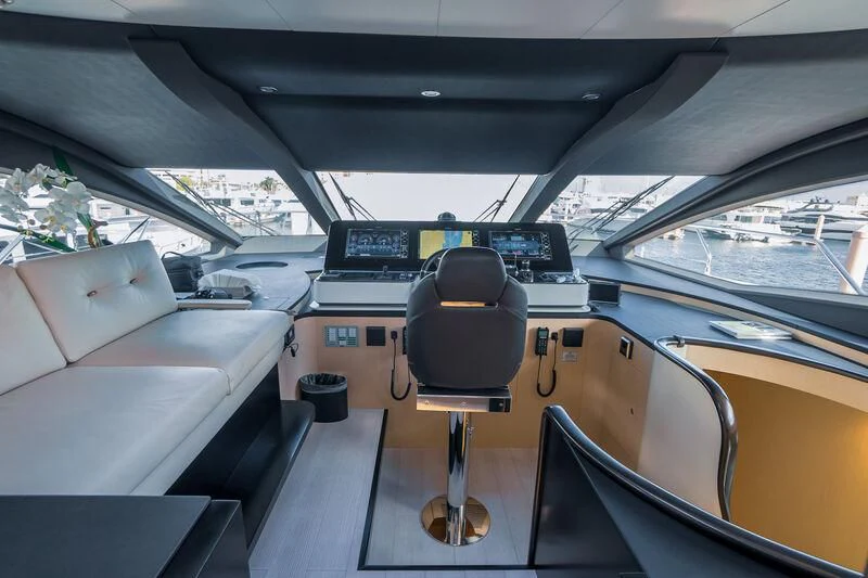the interior of a car aboard SEA OWL Yacht for Sale