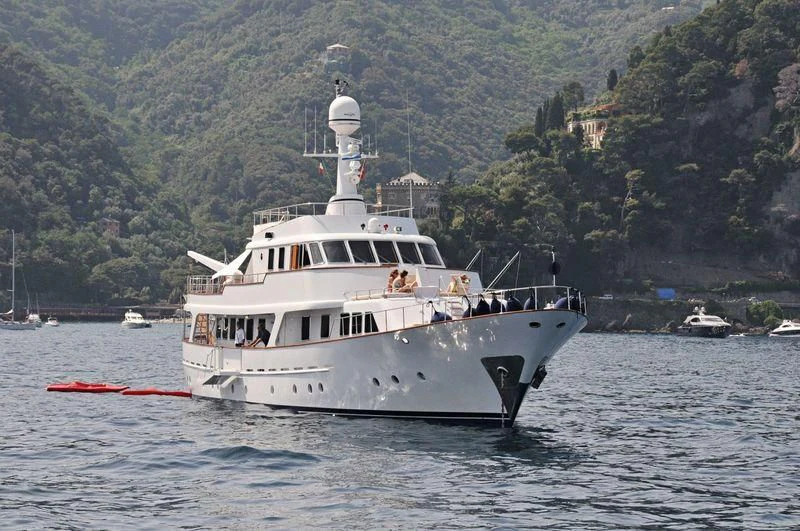 a boat in the water aboard MIZAR Yacht for Sale