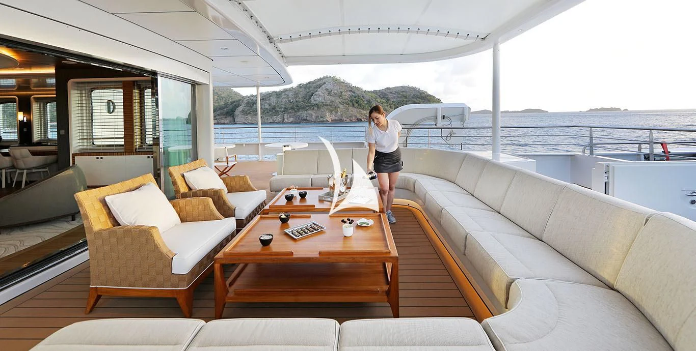 a person standing on a boat aboard YERSIN Yacht for Charter