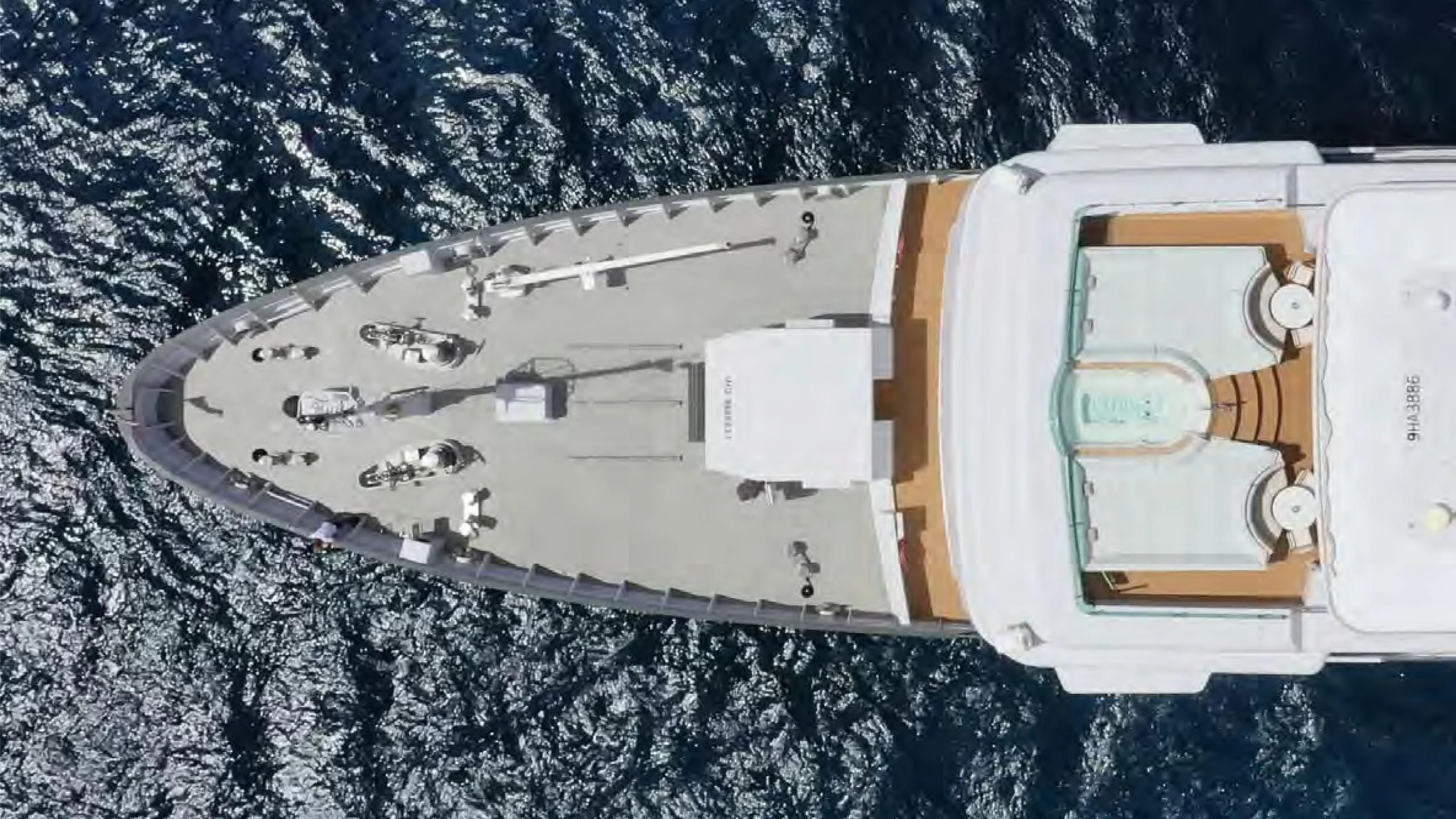 a space ship in space aboard YERSIN Yacht for Charter