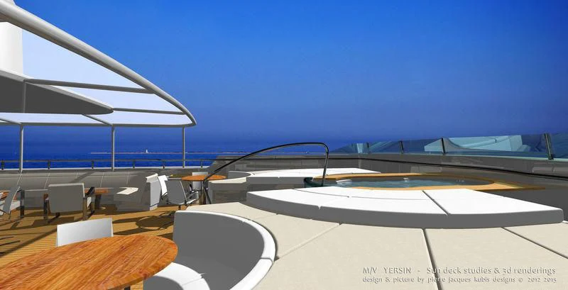 a deck of a boat aboard YERSIN Yacht for Charter