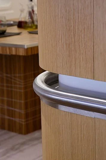 a metal sink in a room aboard YERSIN Yacht for Charter