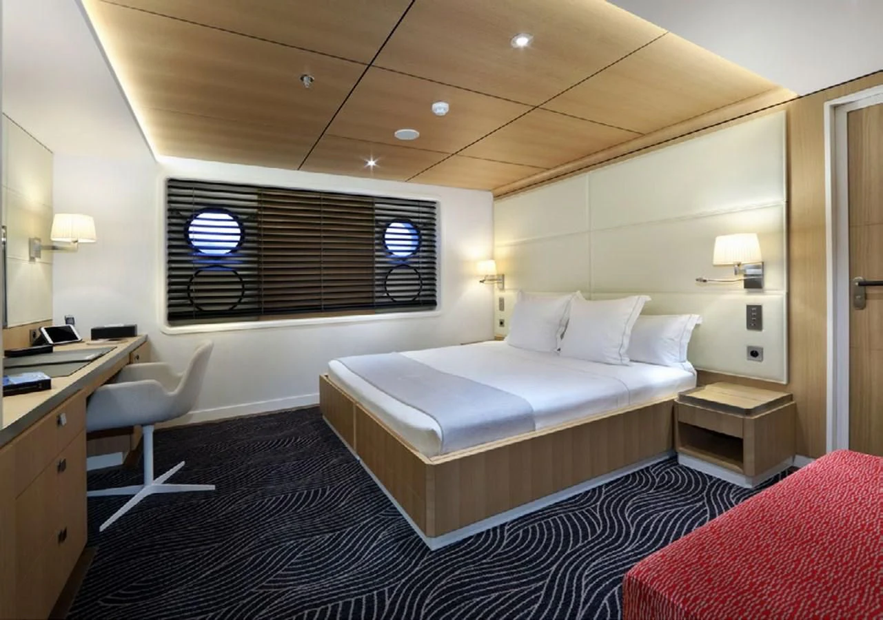 a room with two beds aboard YERSIN Yacht for Charter