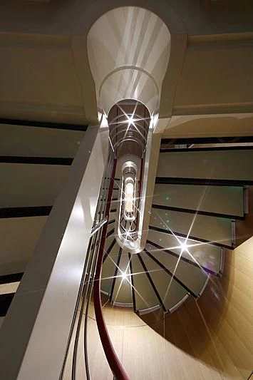 a large white fan aboard YERSIN Yacht for Charter