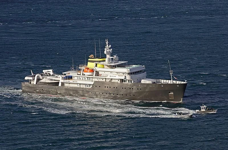a large ship in the water aboard YERSIN Yacht for Charter