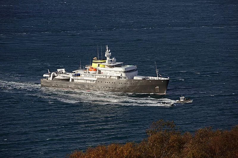 a ship sailing on the water aboard YERSIN Yacht for Charter