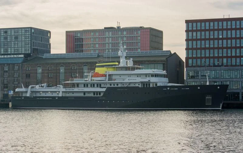 a large boat in the water aboard YERSIN Yacht for Charter